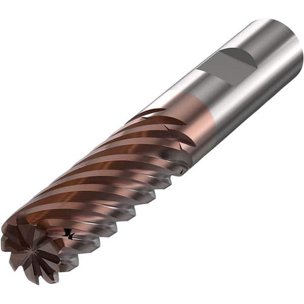 Seco - 25mm Diam 9 Flute Solid Carbide 2mm Corner Radius End Mill - Benchmark Tooling