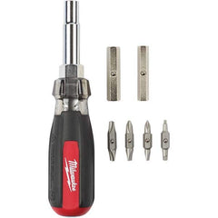 Milwaukee Tool - Bit Screwdrivers Type: Multi-Bit Screwdriver Tip Type: Phillips ; Square; Slotted - Benchmark Tooling