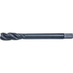 Spiral Flute Tap: 3/8-16, DIN, 3 Flute, Modified Bottoming, 2B Class of Fit, Black Oxide Finish 1.732″ Thread Length, 3.937″ OAL, Right Hand Flute, Right Hand Thread, Series PRO-981SF