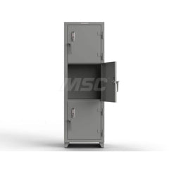 Locker: 24″ Wide, 24″ Deep, 75″ High Dusty Gray, 14-Gauge Steel