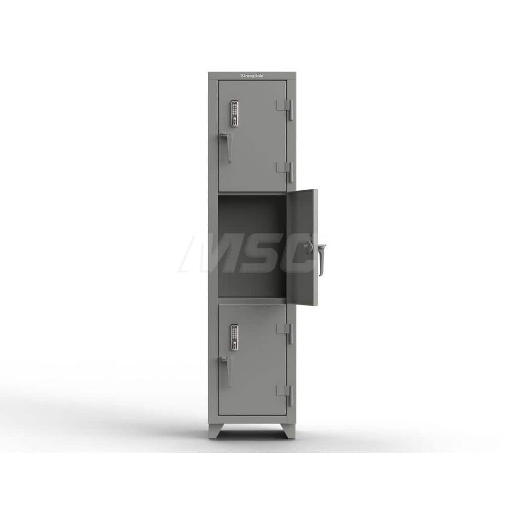 Locker: 18″ Wide, 18″ Deep, 75″ High Dusty Gray, 14-Gauge Steel