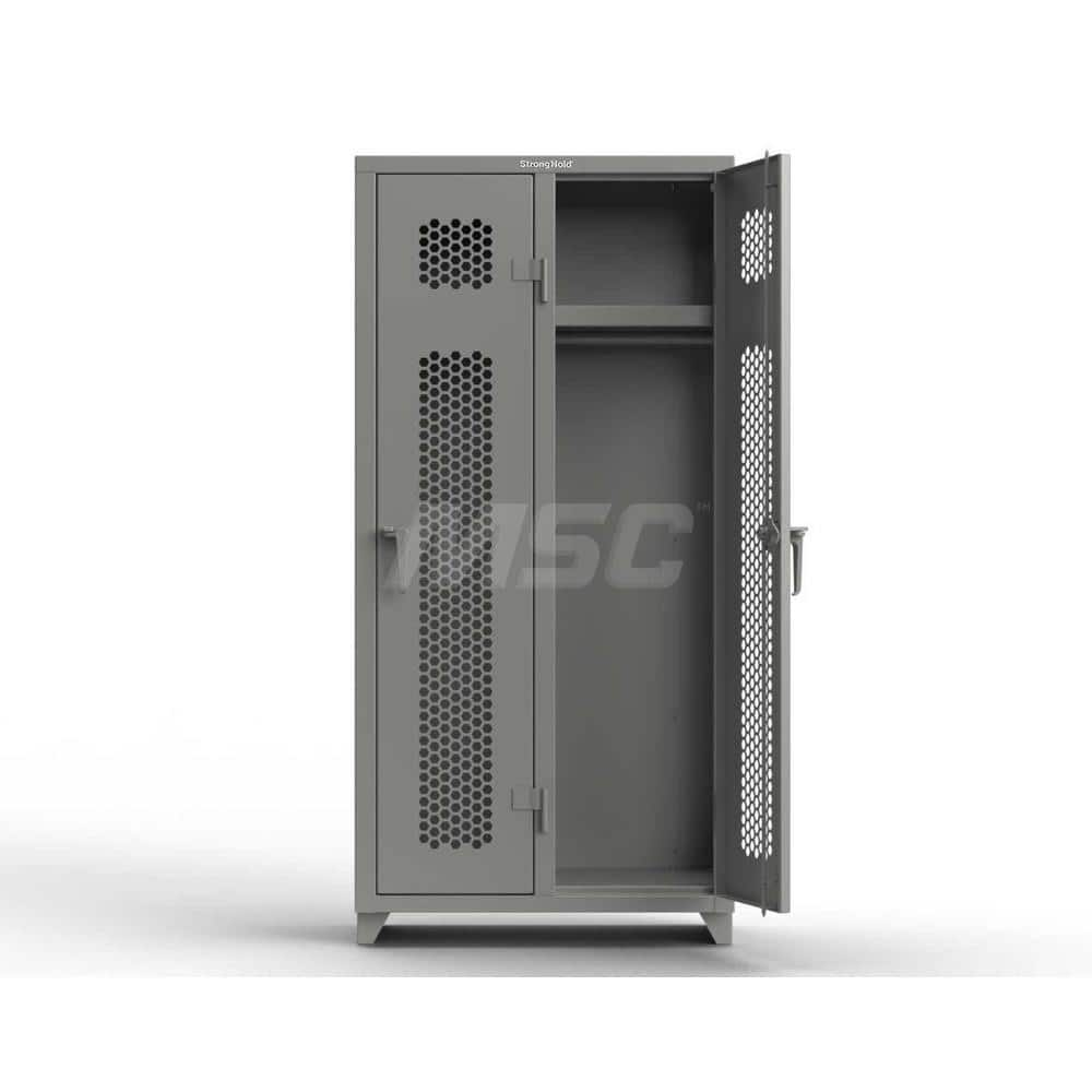 Locker: 36″ Wide, 18″ Deep, 75″ High Dusty Gray, 14-Gauge Steel