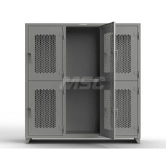 Locker: 72″ Wide, 24″ Deep, 75″ High Dusty Gray, 14-Gauge Steel