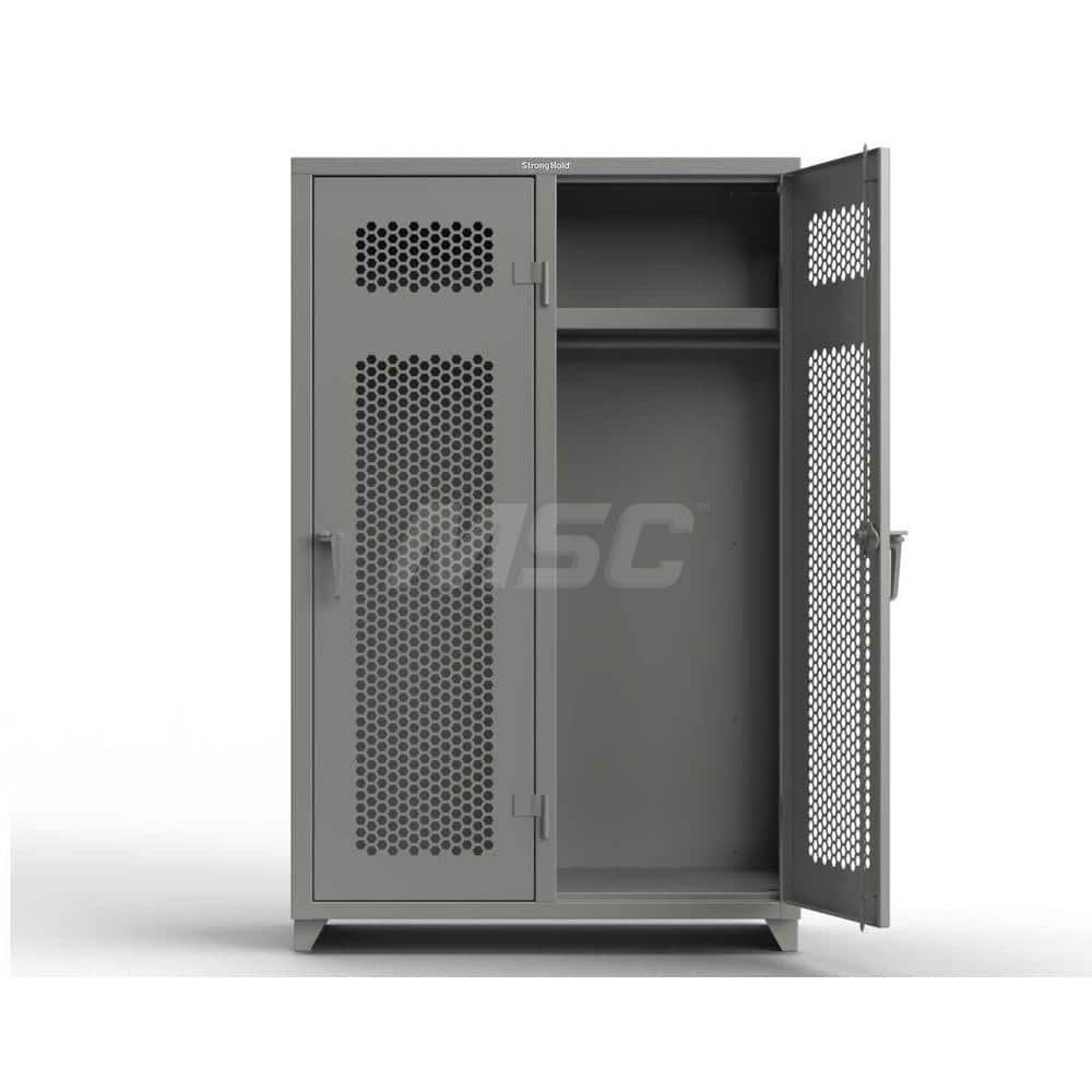 Locker: 48″ Wide, 24″ Deep, 75″ High Dusty Gray, 14-Gauge Steel