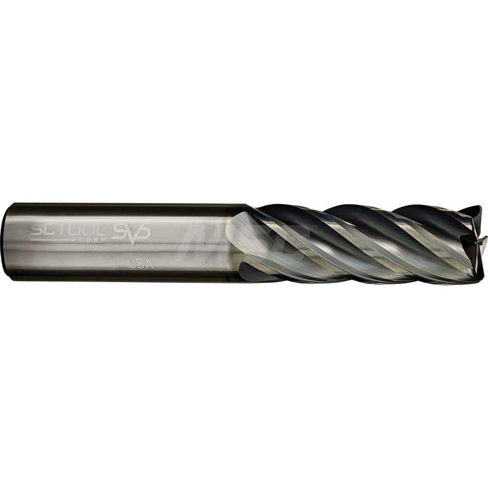 Corner Radius End Mill: 1/8″ Dia, 1/2″ LOC, 0.015″ Radius, 5 Flutes, Solid Carbide 1-1/2″ OAL, 1/8″ Shank Dia, Variable ° Helix, AlCrN Coated, Corner Radius End, Centercutting