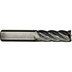 Corner Radius End Mill: 1/8″ Dia, 1/2″ LOC, 0.015″ Radius, 5 Flutes, Solid Carbide 1-1/2″ OAL, 1/8″ Shank Dia, Variable ° Helix, AlCrN Coated, Corner Radius End, Centercutting