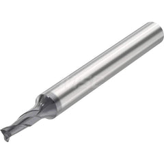 Corner Radius End Mill: 0.1575″ Dia, 2 Flutes, Solid Carbide 35 ° Helix, SIRON-A Coated, Corner Chamfer End, Series JSE512