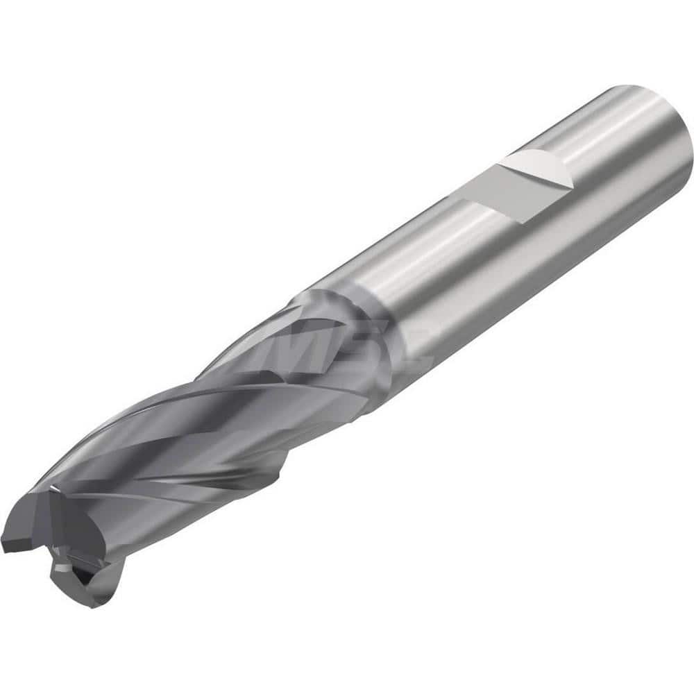 Corner Radius End Mill: 0.315″ Dia, 3 Flutes, Solid Carbide 35 ° Helix, SIRON-A Coated, Corner Radius End, Series JSE513