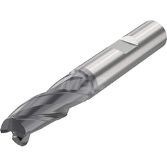 Corner Radius End Mill: 0.315″ Dia, 3 Flutes, Solid Carbide 35 ° Helix, SIRON-A Coated, Corner Radius End, Series JSE513