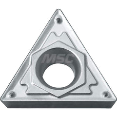 Kyocera TCMT 2152HQ TN610 Grade Uncoated Cermet, 7 Degree, Triangle, Positive Rake Angle, Neutral Turning Insert for Continuous and Finishing-Medium in (P) Carbon/Alloy Steel