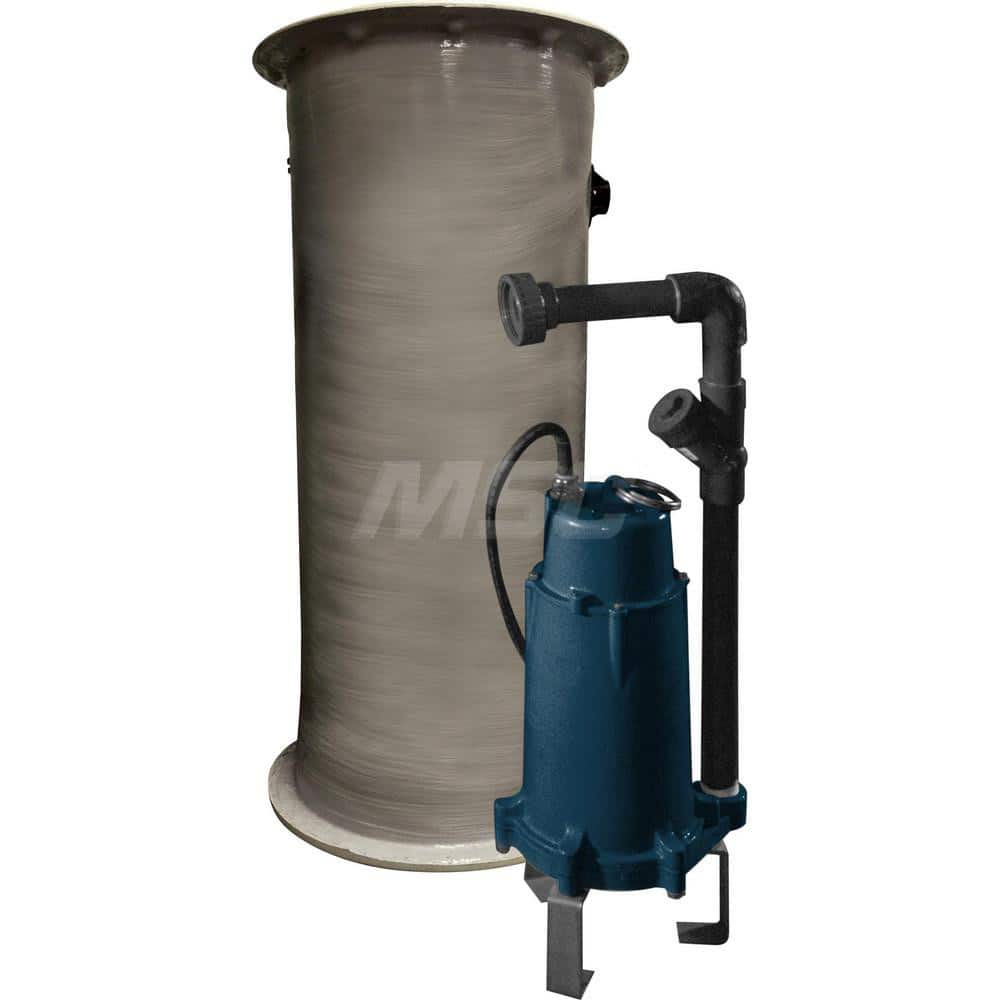 Grinder Sewage & Effluent Pump: Automatic, 2 hp, 13.9A, 208 to 230V 1-1/4″ Outlet, Cast Iron Housing