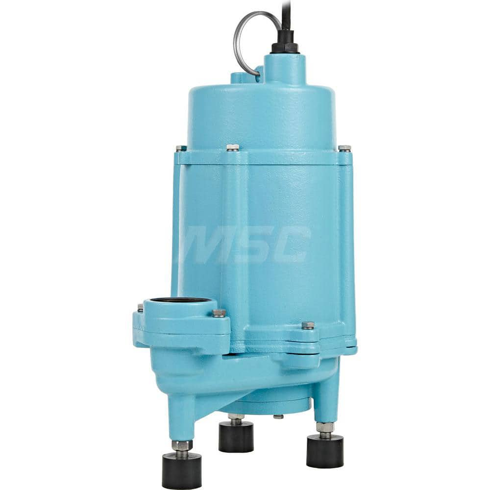 Grinder Sewage & Effluent Pump: Manual, 1 hp, 12.5A, 115V 1-1/4″ Outlet, Cast Iron Housing