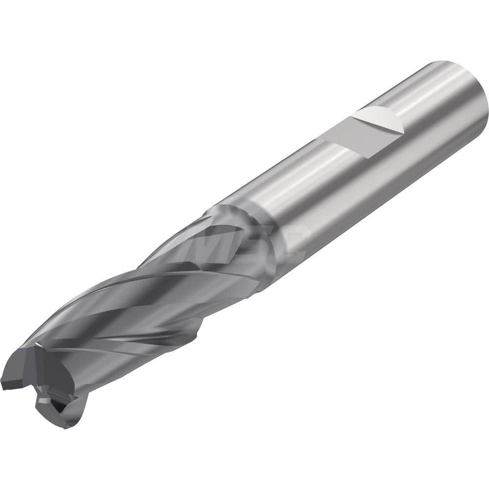 Corner Radius End Mill: 0.2362″ Dia, 3 Flutes, Solid Carbide 35 ° Helix, SIRON-A Coated, Corner Radius End, Series JSE513