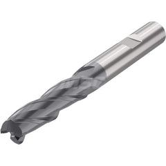 Corner Radius End Mill: 0.315″ Dia, 3 Flutes, Solid Carbide 35 ° Helix, SIRON-A Coated, Corner Chamfer End, Series JSE513