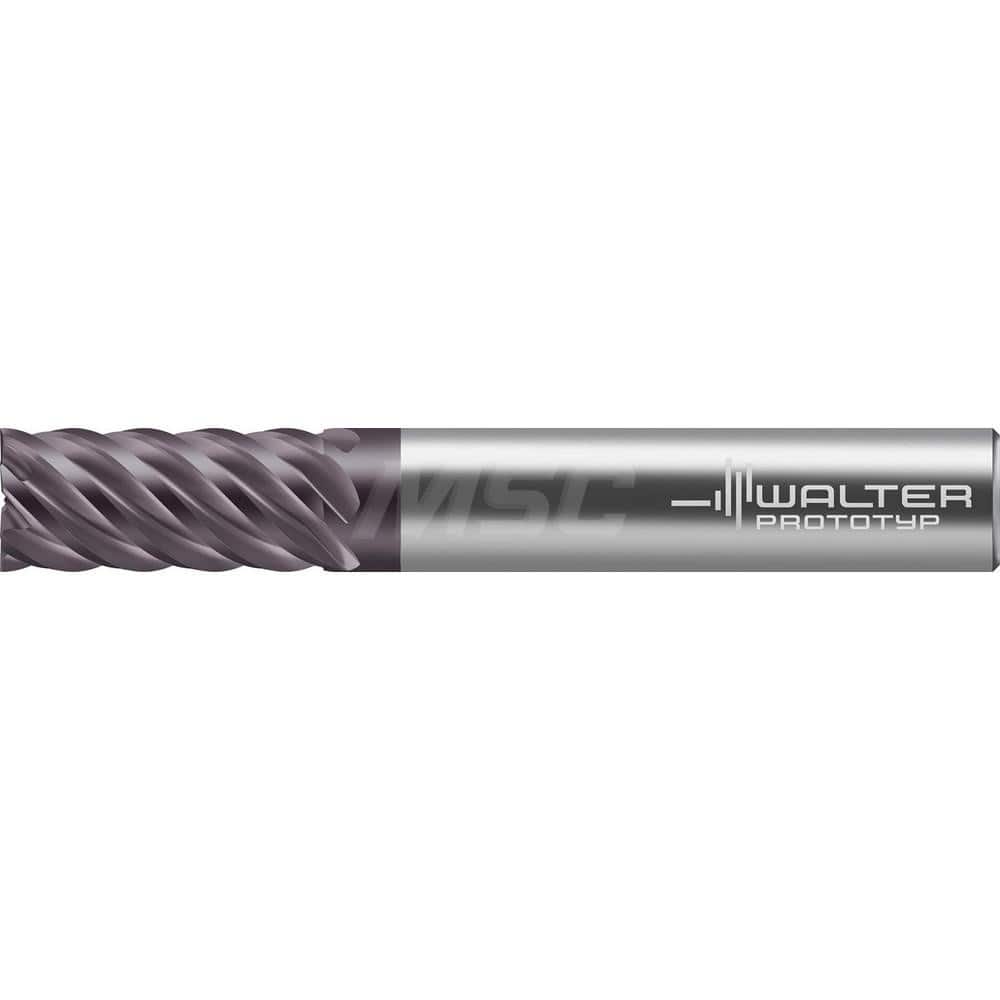 Square End Mill: 10mm Shank Dia, 72mm OAL, 6 Flutes, Solid Carbide Single End, 50 ° Helix, RH Cut, RH Flute