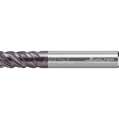 Square End Mill: 1/2'' Dia, 1-1/4'' LOC, 1/2'' Shank Dia, 3-1/2'' OAL, 4 Flutes, Solid Carbide Single End, 50 ° Helix, Centercutting, RH Cut, RH Flute