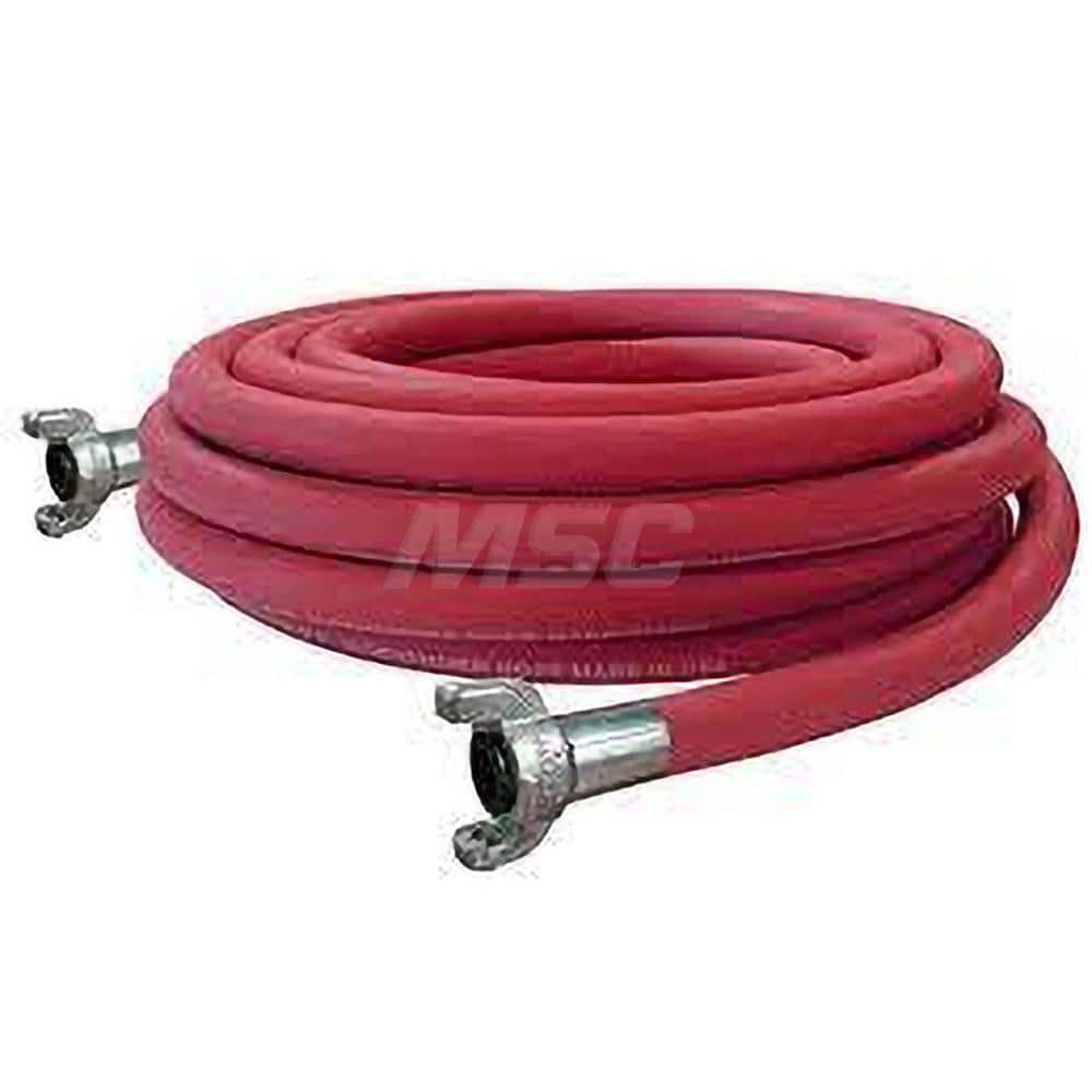 Multi-Purpose Hose: 3/4″ ID, 1.133″ OD, 50 ™ Long - Crowfoot Ends, 200 Max psi, -40 to 212 &deg F;, Red