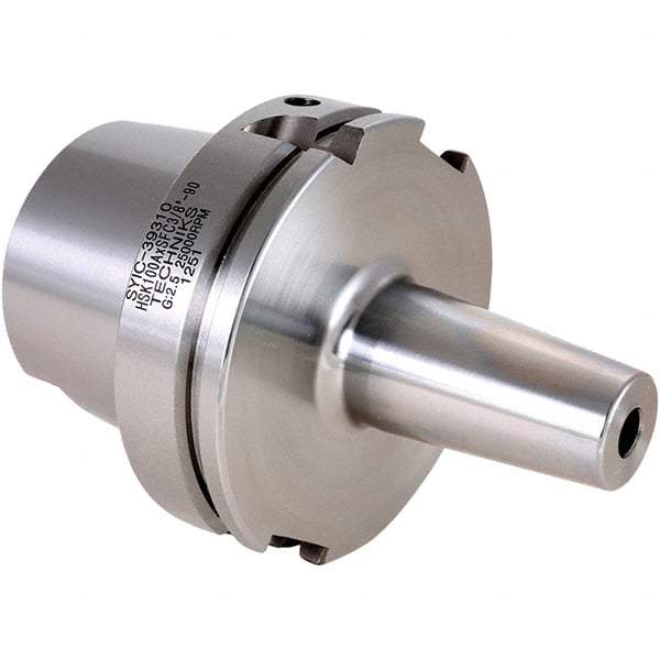 Techniks - 3/4" Hole Diam, HSK100A Taper Shank Shrink Fit Tool Holder & Adapter - 6" Projection, 1.42" Nose Diam, Through Coolant - Exact Industrial Supply