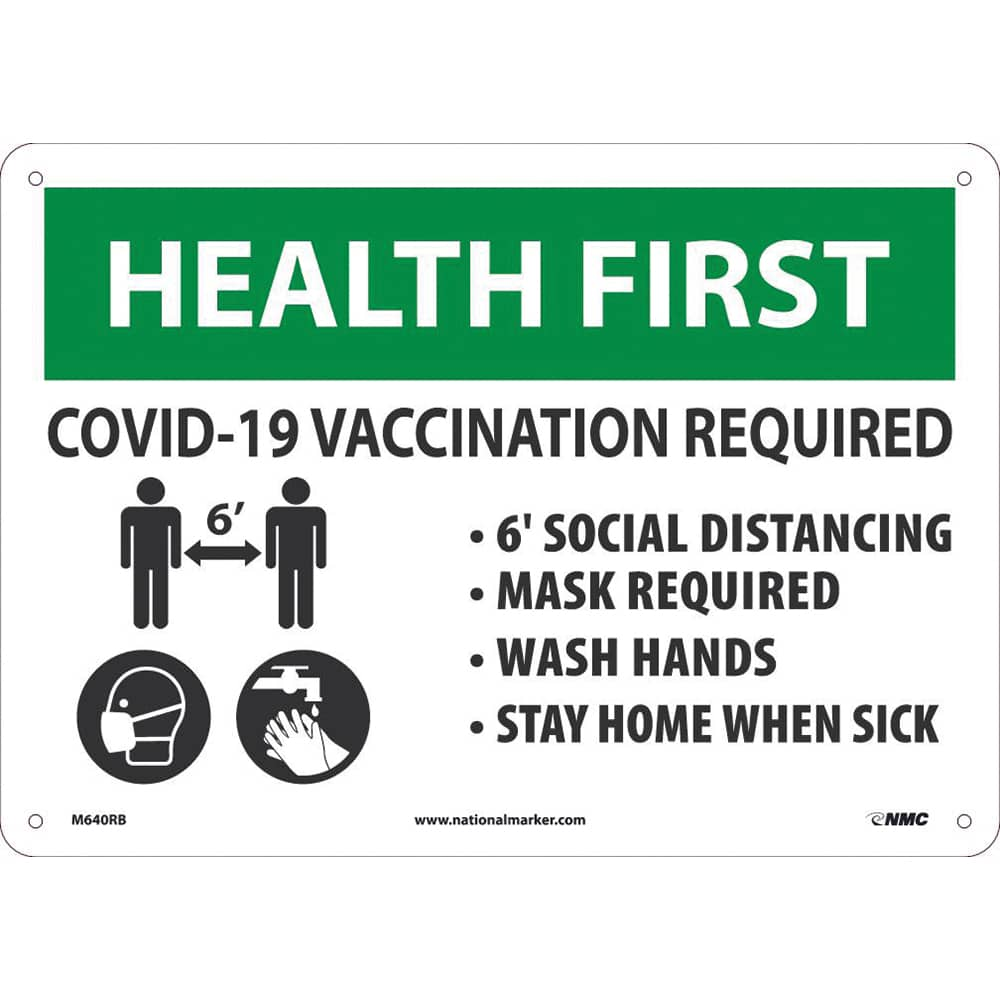 Banners; Message Type: COVID-19; Legend: COVID-19 Vaccination Required; Graphic: Message & Graphic; Language: English; Length (Inch): 14 in; Height (Inch): 10; Message: COVID-19 Vaccination Required; Height (Feet): 10 in; Height (Decimal Inch): 10 in; Col