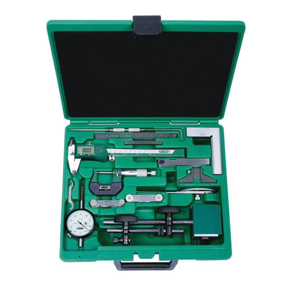 Insize USA LLC - Machinist Caliper & Micrometer Tool Kits; Tool Type Included: Caliper, Micrometer & Ruler ; Minimum Caliper Measurement (mm): 0.00 ; Minimum Caliper Measurement (Inch): 0 ; Maximum Caliper Measurement (mm): 150.00 ; Maximum Caliper Measu - Exact Industrial Supply