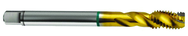 1-12 2B 4-Flute Cobalt Green Ring Semi-Bottoming 40 degree Spiral Flute Tap-TiN - Benchmark Tooling