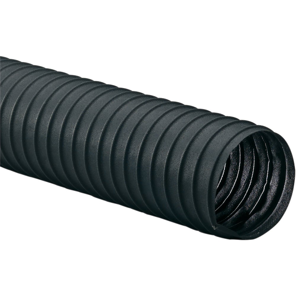 Duct Hose: Neoprene, 12″ ID, 3 Hg Vac Rating, 3 psi 25' Long, -40 to 250 ° F, Black