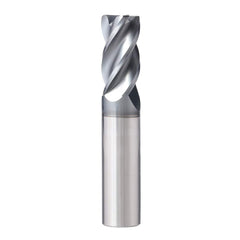 Corner Radius End Mill: 5/8″ Dia, 2-1/4″ LOC, 0.045″ Radius, 4 Flutes, Solid Carbide 5″ OAL, 5/8″ Shank Dia, 37 ° Helix, AlCrN Coated, Corner Radius End, Centercutting, Series XPV