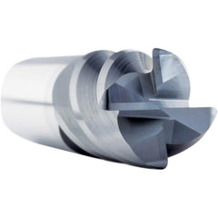 Corner Radius End Mill: 3/8″ Dia, 1-3/4″ LOC, 0.03″ Radius, 4 Flutes, Solid Carbide 4″ OAL, 3/8″ Shank Dia, 35 ° Helix, AlCrN Coated, Corner Radius End, Centercutting, Series SAP