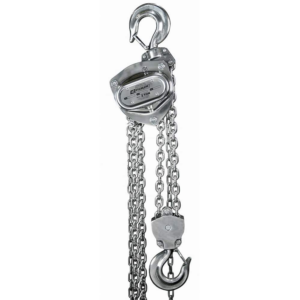OZ Lifting Products - Manual Hoists-Chain, Rope & Strap Type: Hand Chain Hoist Lifting Material: Chain - Benchmark Tooling