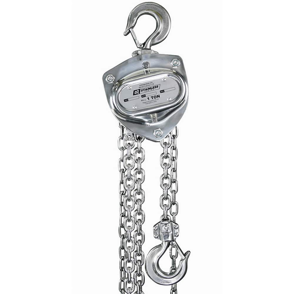 OZ Lifting Products - Manual Hoists-Chain, Rope & Strap Type: Hand Chain Hoist Lifting Material: Chain - Benchmark Tooling