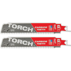 Milwaukee Tool - Reciprocating Saw Blades Blade Material: Carbide Blade Length (Inch): 6 - Benchmark Tooling