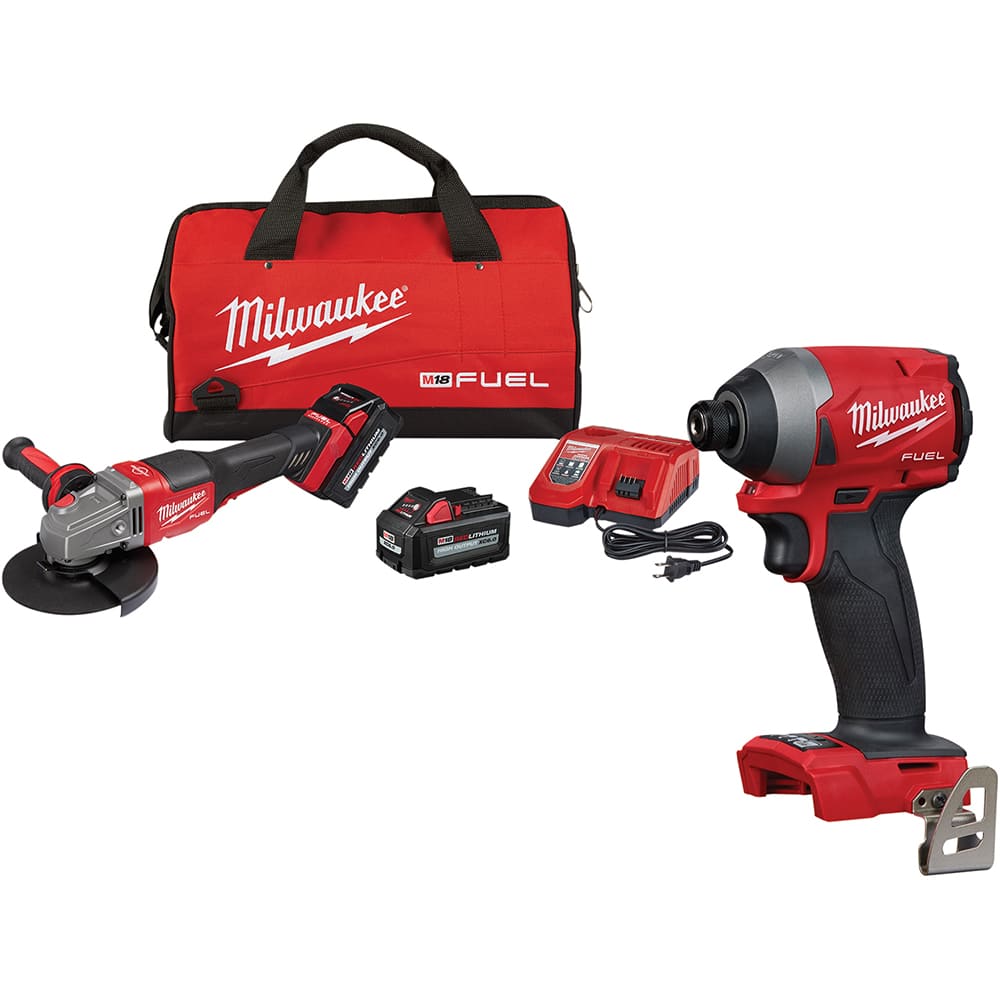 Milwaukee Tool - Angle & Disc Grinders Type of Power: Cordless Wheel Diameter (Inch): 4-1/2 - 6 - Benchmark Tooling