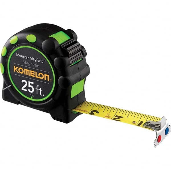 Komelon - 25' x 1" Yellow Blade Tape Measure - Benchmark Tooling