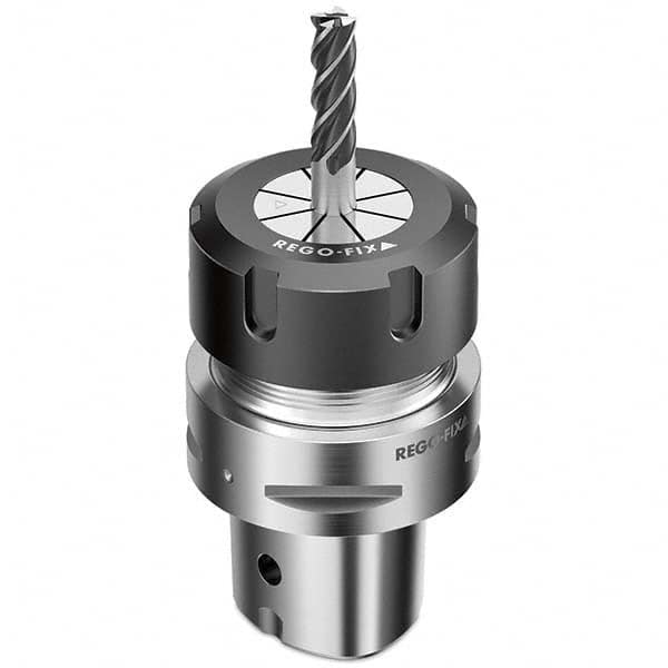 Collet Chuck: 1 to 13 mm Capacity, ER Collet, Hollow Taper Shank 100 mm Projection, 0.003 mm TIR, Balanced to 25,000 RPM, Through Coolant