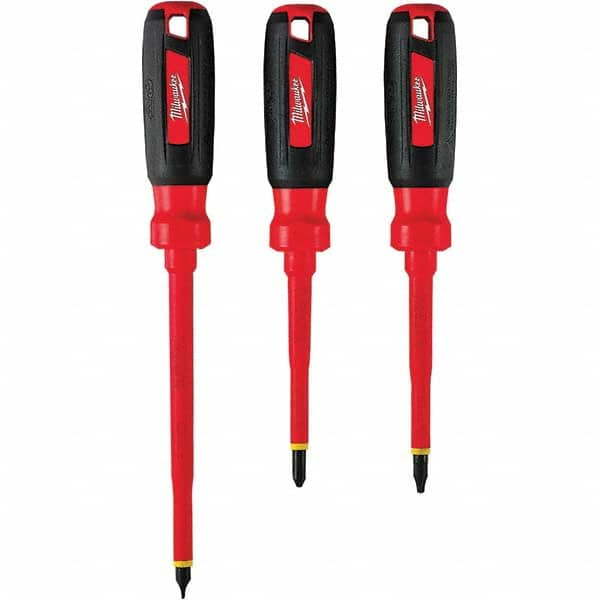 Milwaukee Tool - Screwdriver Sets Screwdriver Types Included: Slotted Number of Pieces: 3 - Benchmark Tooling