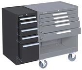 185 Brown 5-Drawer Hang-On Cabinet w/ball bearing Drawer slides - For Use With 273, 275 or 277 - Benchmark Tooling