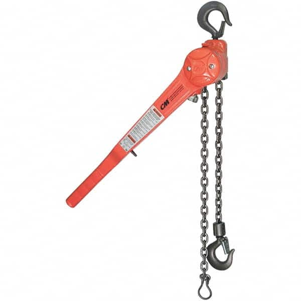 CM - 1,500 Lb Capacity, 15' Lift Height, Chain Manual Lever Hoist - Benchmark Tooling