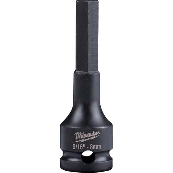 Milwaukee Tool - Impact Hex & Torx Bit Sockets Drive Size (Inch): 3/8 Hex Size (mm): 8.0 - Benchmark Tooling