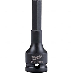 Milwaukee Tool - Impact Hex & Torx Bit Sockets Drive Size (Inch): 3/8 Hex Size (mm): 8.0 - Benchmark Tooling