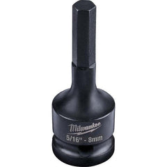 Milwaukee Tool - Impact Hex & Torx Bit Sockets Drive Size (Inch): 1/2 Hex Size (mm): 8.0 - Benchmark Tooling