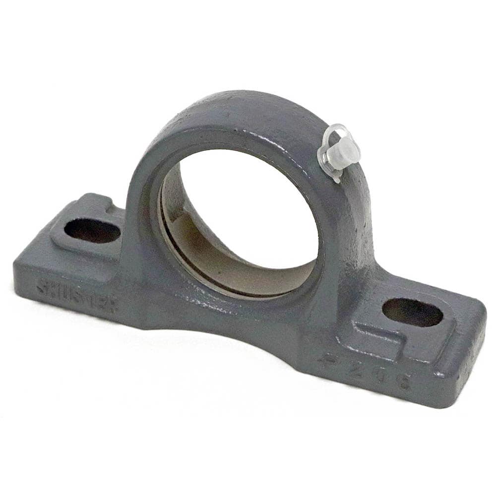 Shuster - P206G, 62mm ID, 6-1/2" OAL x 3-1/4" OAH x 1-7/8" Wide, Pillow Block Housing - Exact Industrial Supply