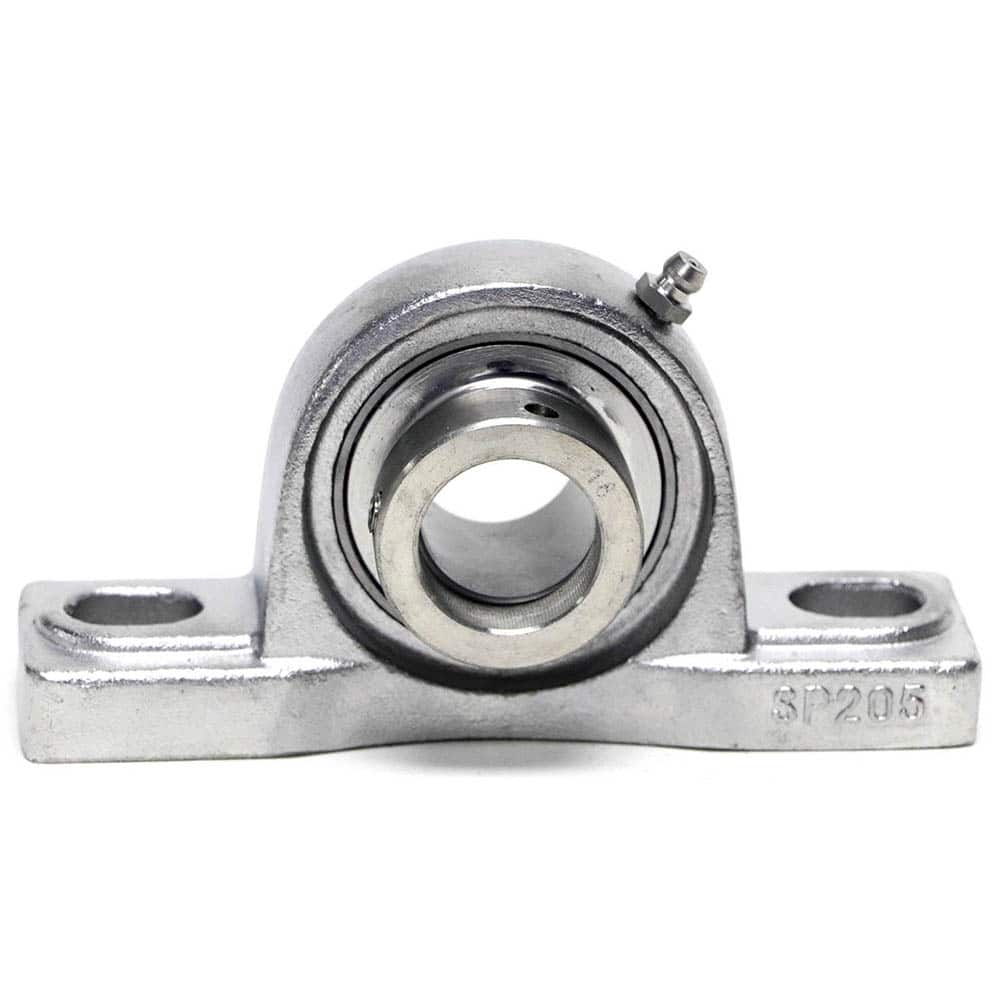 Shuster - SNASP207-23, 1-7/16" ID, 167mm OAL x 93mm OAH49.8mm Wide, Ball Bearing Pillow Block - Exact Industrial Supply