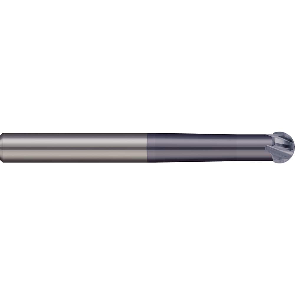 Micro 100 - 1/4" Diam 220° Wrap Angle 0.2" LOC 3-Flute AlTiN Finish Undercut End Mill - Exact Industrial Supply