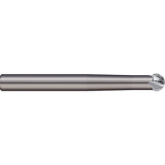 Micro 100 - 4mm Diam 220° Wrap Angle 2.7mm LOC 4-Flute Uncoated Undercut End Mill - Exact Industrial Supply