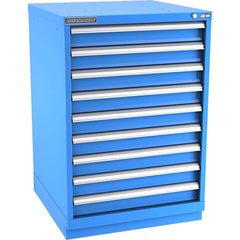 Storage Cabinet: 28-1/4″ Wide, 28-1/2″ Deep, 41-3/4″ High 440 lb Capacity, 9 Drawer