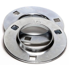 Shuster - PF206, 62mm ID, 113mm OAL x 113mm OAH x 3/8" Wide, Pressed Flange Housing - Exact Industrial Supply