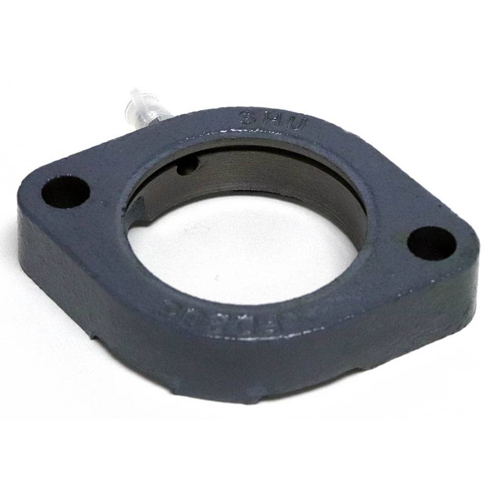 Shuster - FL204G, 47mm ID, 2-3/8" OAL x 113mm OAH x 1" Wide, 2-Bolt Flange Housing - Exact Industrial Supply