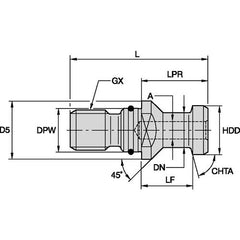 RK40DVBM PULL STUD SK40 DIN69872B O-RING - Benchmark Tooling