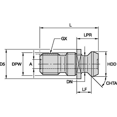 RK40ISBM PULL STUD SK40 ISO7388/2 TYPE B - Benchmark Tooling