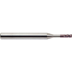 M.A. Ford - Corner Radius & Corner Chamfer End Mills; Mill Diameter (mm): 4.00 ; Mill Diameter (Decimal Inch): 0.1575 ; End Type: Corner Radius ; Corner Radius (mm): 1.00 ; Corner Radius (Inch): .039 ; Number of Flutes: 4 - Exact Industrial Supply